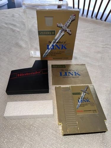Zelda II: The Adventure of Link: Complete CIB (Nintendo, NES, 1988) w/Protector