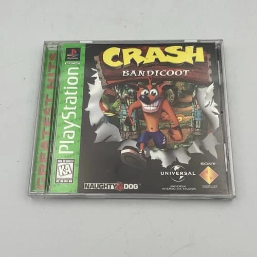 Crash Bandicoot (Sony PlayStation 1 PS1, 1996) Greatest Hits - CIB Complete!