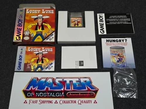GBC Gameboy Color LUCKY LUKE 100% Complete CIB Box Game HOLOFOIL Foil Rare