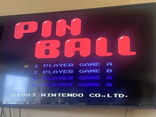 Pinball ( Nintendo Entertainment System 1985) -- PINBALL for NES
