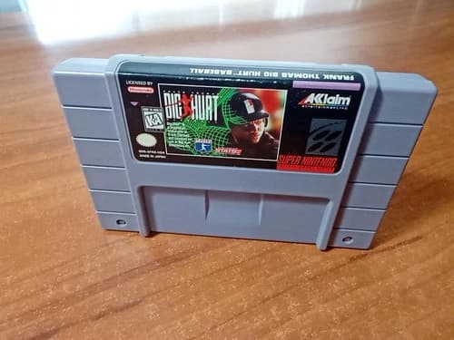 Frank Thomas Big Hurt Baseball (Super Nintendo SNES, 1995) *TESTED*