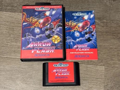 Arrow Flash Sega Genesis Complete CIB Tested Authentic Very Good Shape