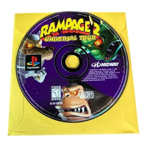 Sony PlayStation 1 PS1 Disc Only TESTED Rampage 2: Universal Tour