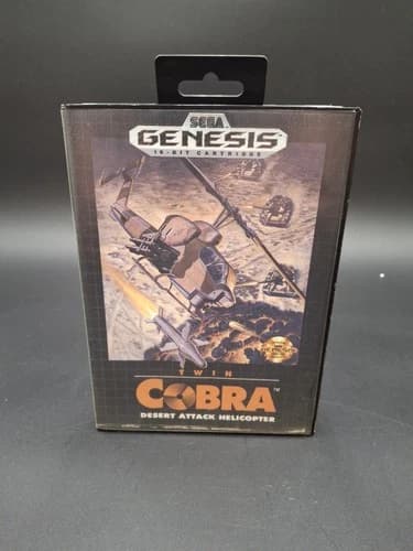 Sega Genesis Twin Cobra Desert Attack Helicopter Complete with Manual Tested