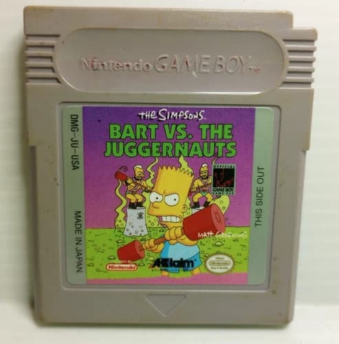 Simpsons: Bart vs. The Juggernauts (Nintendo Game Boy, 1992) Cart Only