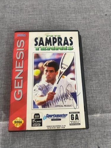 Pete Sampras Tennis Game Sega Genesis 1994