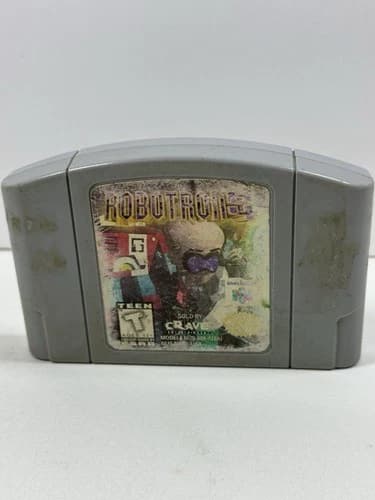 Robotron 64 (Nintendo 64 N64, 1998) Authentic Tested Cartridge Only Bad Label