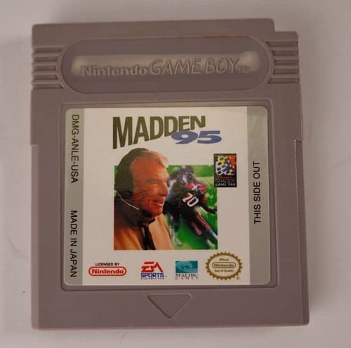 Madden 95 (Game boy) Nintendo, Cart Only, Tested & Cleaned, Authentic, Fast Ship