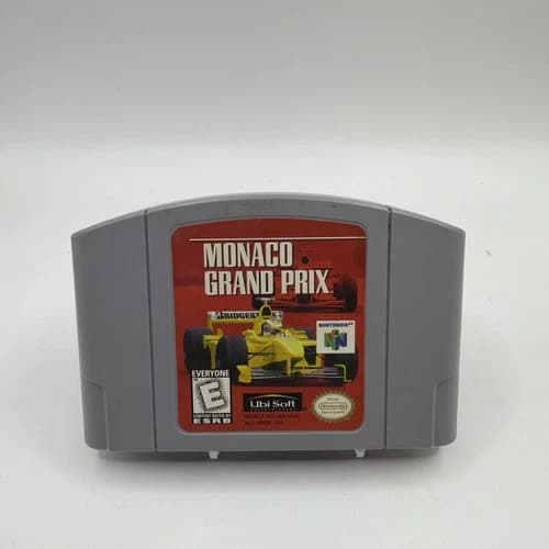 Monaco Grand Prix Nintendo 64 N64 Authentic Cartridge Tested Clean Label