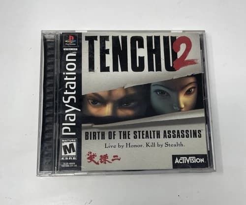 Tenchu 2: Birth of the Stealth Assassins Playstation PS1 CIB Reg Card, Black