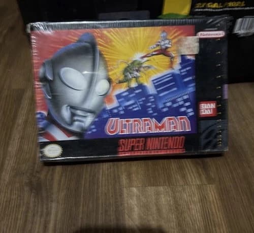 ULTRAMAN Super Nintendo SNES CIB Complete MANUAL Kaiju BANDAI w/ BOX PROTECTOR