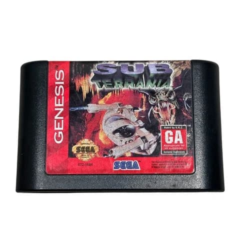 Sub Terrania (Sega Genesis, 1994) Cartridge Only - Tested