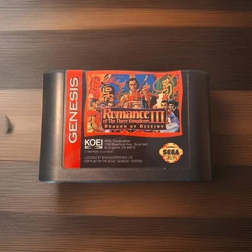 Romance of the Three Kingdoms III: Dragon of Destiny (Sega Genesis, 1993) TESTED