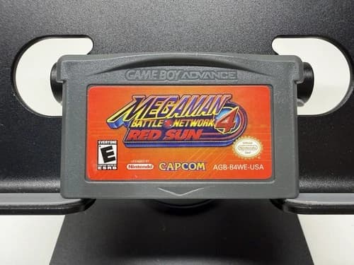 GBA Mega Man Battle Network 4: Red Sun Game Boy Advance Authentic Saves Clean