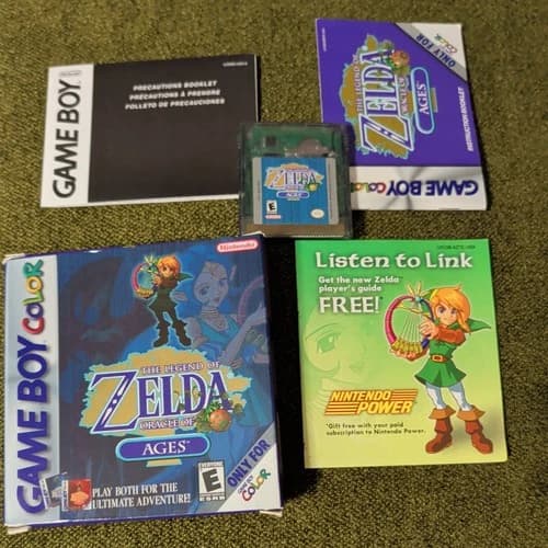 Nintendo The Legend of Zelda: Oracle of Ages Game Boy Color 2001 CIB tested