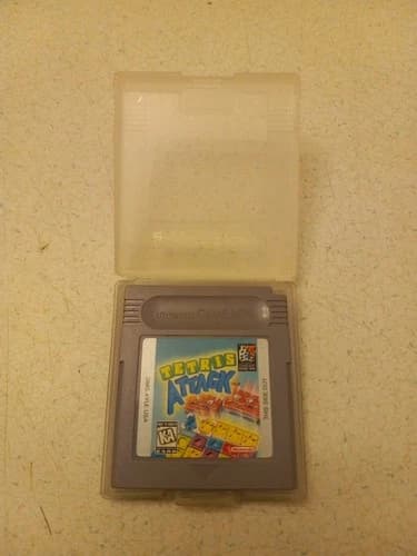 Tetris Attack - Game Boy Cartridge and Plastic Holder -