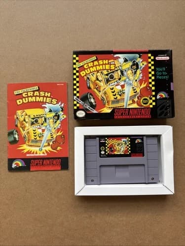 The Incredible Crash Dummies Super Nintendo SNES CIB Tested