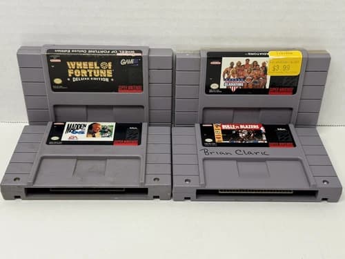 SNES American Gladiators Madden 95 Bulls vs. Blazers Wheel Of Fortune Nintendo