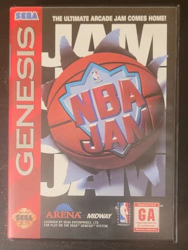 SEGA GENESIS ARENA MIDWAY NBA JAM BASKETBALL GAME - COMPLETE IN BOX
