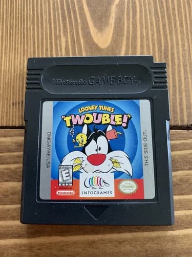 Nintendo Gameboy Color Video Game - Looney Tunes: Twouble - Authentic