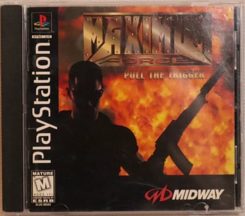 MAXIMUM FORCE VTG PS1 (Sony PlayStation 1, 1997) COMPLETE MANUAL INSERTS MIDWAY