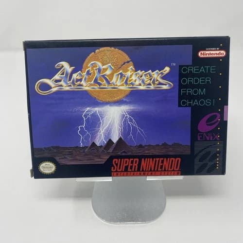 ActRaiser Super Nintendo SNES CIB 1991 Complete Box Manual Cartridge Authentic