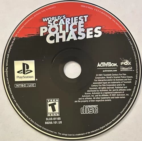 World's Scariest Police Chases (PlayStation, PS1) DISC ONLY | NO TRACKING, M2083