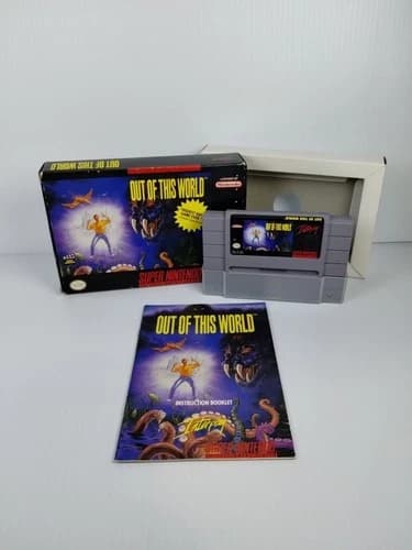 Out of This World (Super Nintendo SNES) CiB - Tested - Free Shipping