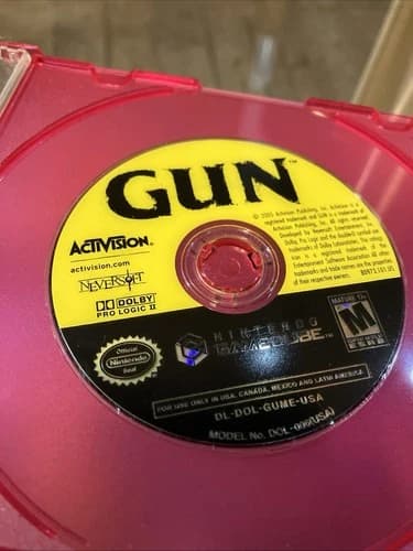 Gun (Nintendo GameCube, 2005) Disc Only Tested working