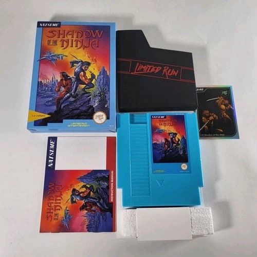 Shadow of the Ninja NES Limited Run Games LRG Blue Cartridge CIB Like New Tested