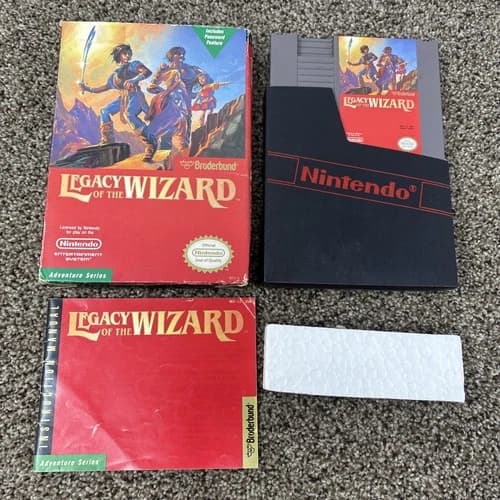 Legacy of the Wizard (NES, 1989) Complete w/ Box and Manual CIB