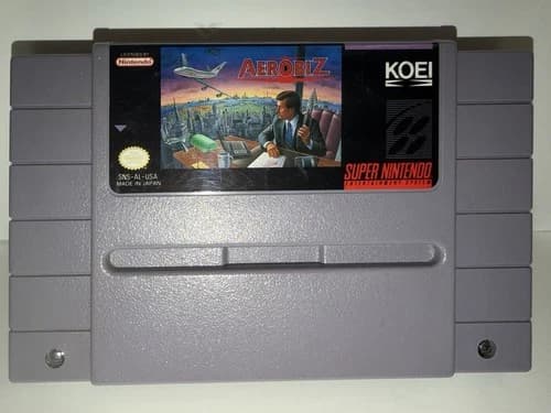 Aerobiz SNES Super Nintendo Game Authentic