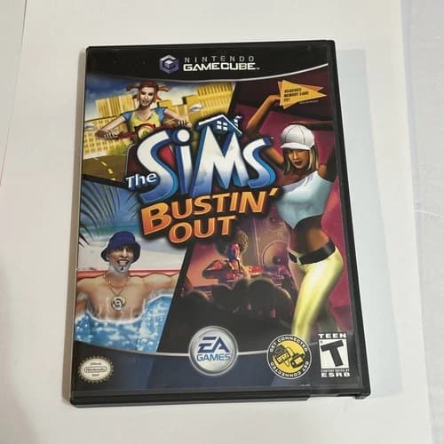 The Sims Bustin' Out (Nintendo GameCube, 2003) CIB Complete with Manual
