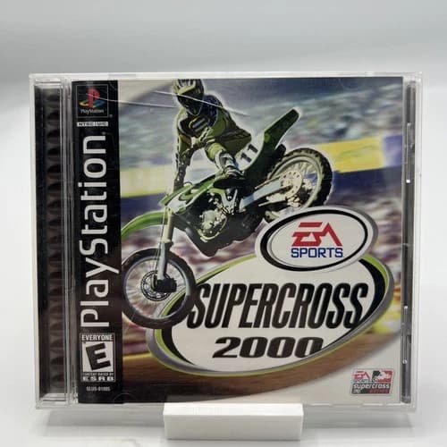 Supercross 2000 (Sony PlayStation 1, 1999) Tested Complete with/ Manual CIB