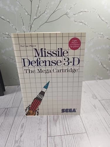 Missile Defense 3-D Sega Master System Video Game Complete CIB