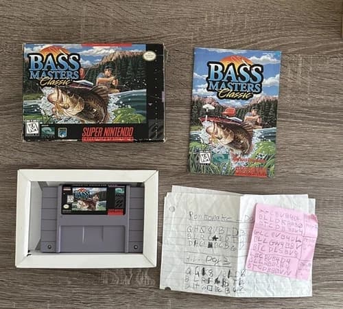 BASS MASTERS CLASSIC (SUPER NINTENDO 1991) SNES Complete In Box Cib