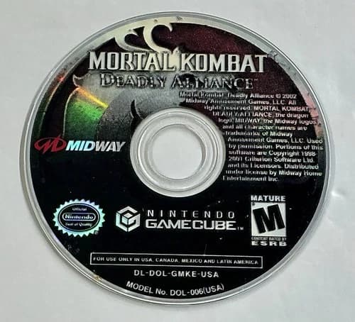 Mortal Kombat: Deadly Alliance (Nintendo GameCube, 2002) Game Only - Tested