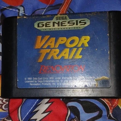 Vapor Trail Sega Genesis Game Cartridge Renovation Products 1991