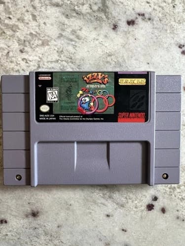 Super Nintendo Izzy’s Quest For The Olympic Rings SNES Video Game - NOT TESTED