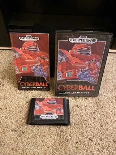 Cyberball Sega Genesis CIB Complete w/ Manual & Case - Authentic & Tested Works