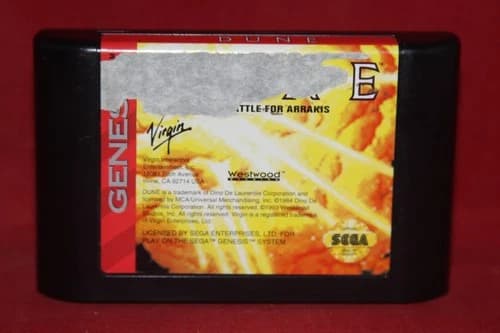 Dune: The Battle for Arrakis (Sega Genesis, 1993) Authentic Game Cartridge