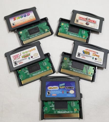 Monopoly Aggravation Simon Mouse Trap Scrabble AUTHENTIC Game Boy Advance GBA