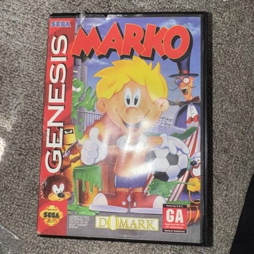 Marko Sega Genesis Catridge Instructions Manual Complete in Box TESTED