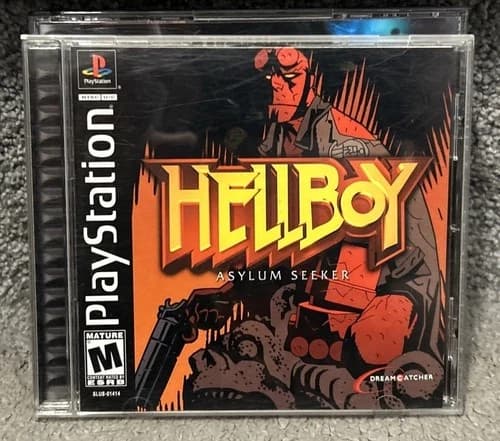 Hellboy Asylum Seeker Sony PlayStation PS1 Complete Disc Case Manual W/Reg Card