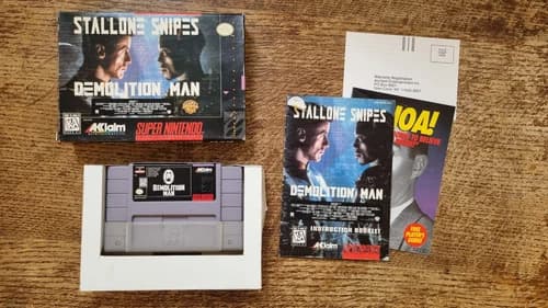 SNES SUPER NINTENDO - DEMOLITION MAN #ACT USA NTSC CIB