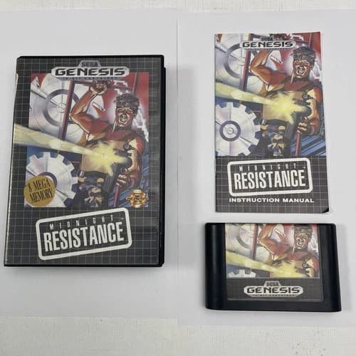 Midnight Resistance Sega Genesis Complete in Box Tested