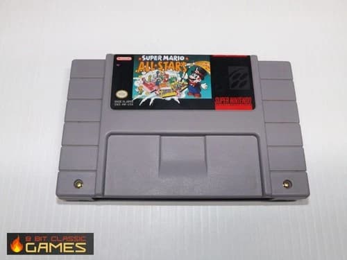 AUTHENTIC! Super Mario All Stars - GAME ONLY - SUPER NINTENDO SNES - 529a
