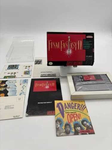 Final Fantasy II - Super Nintendo SNES RPG Complete All Inserts.