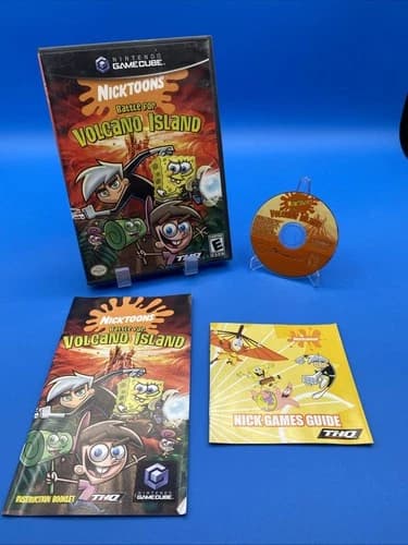 Nicktoons: Battle for Volcano Island (Nintendo GameCube, 2006) CIB Manual