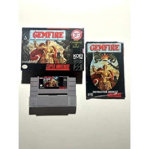 Gemfire (Super Nintendo SNES) Works Complete CIB Authentic🔥